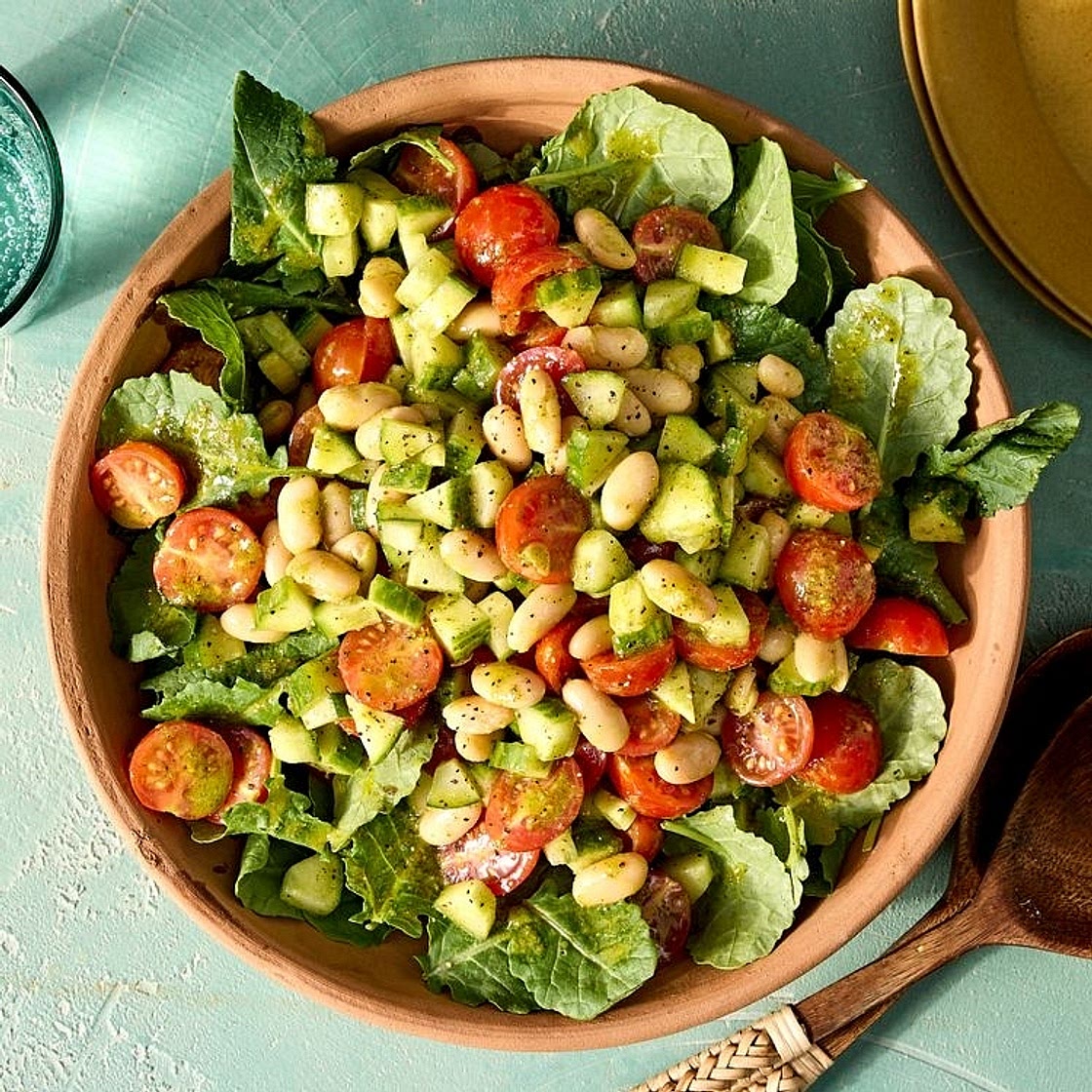 Tomato, Cucumber & White Bean Salad