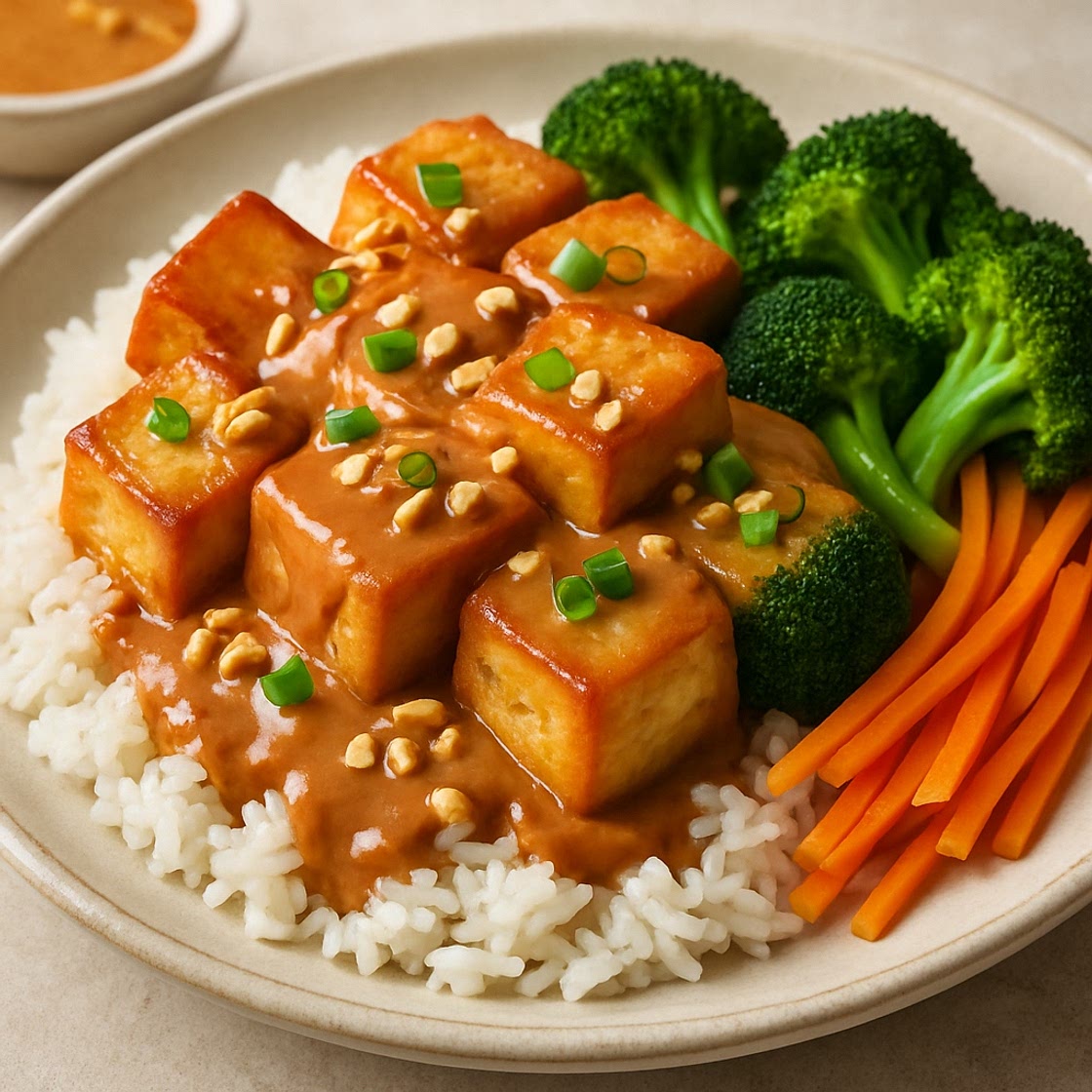Tofu w/ Thai Peanut Sauce