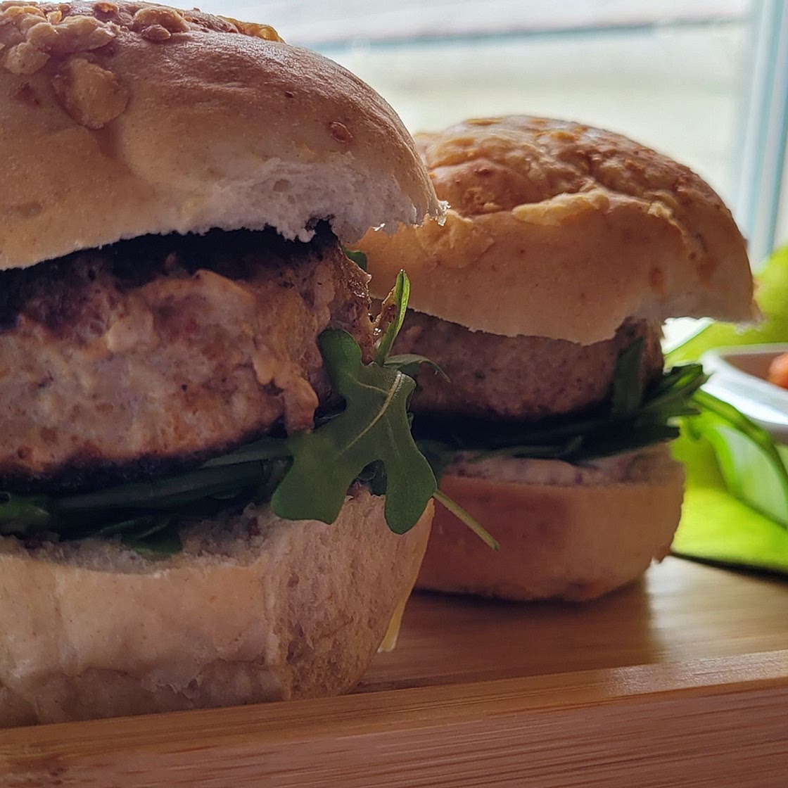 Juicy Pork Burgers with Apple and Sage
