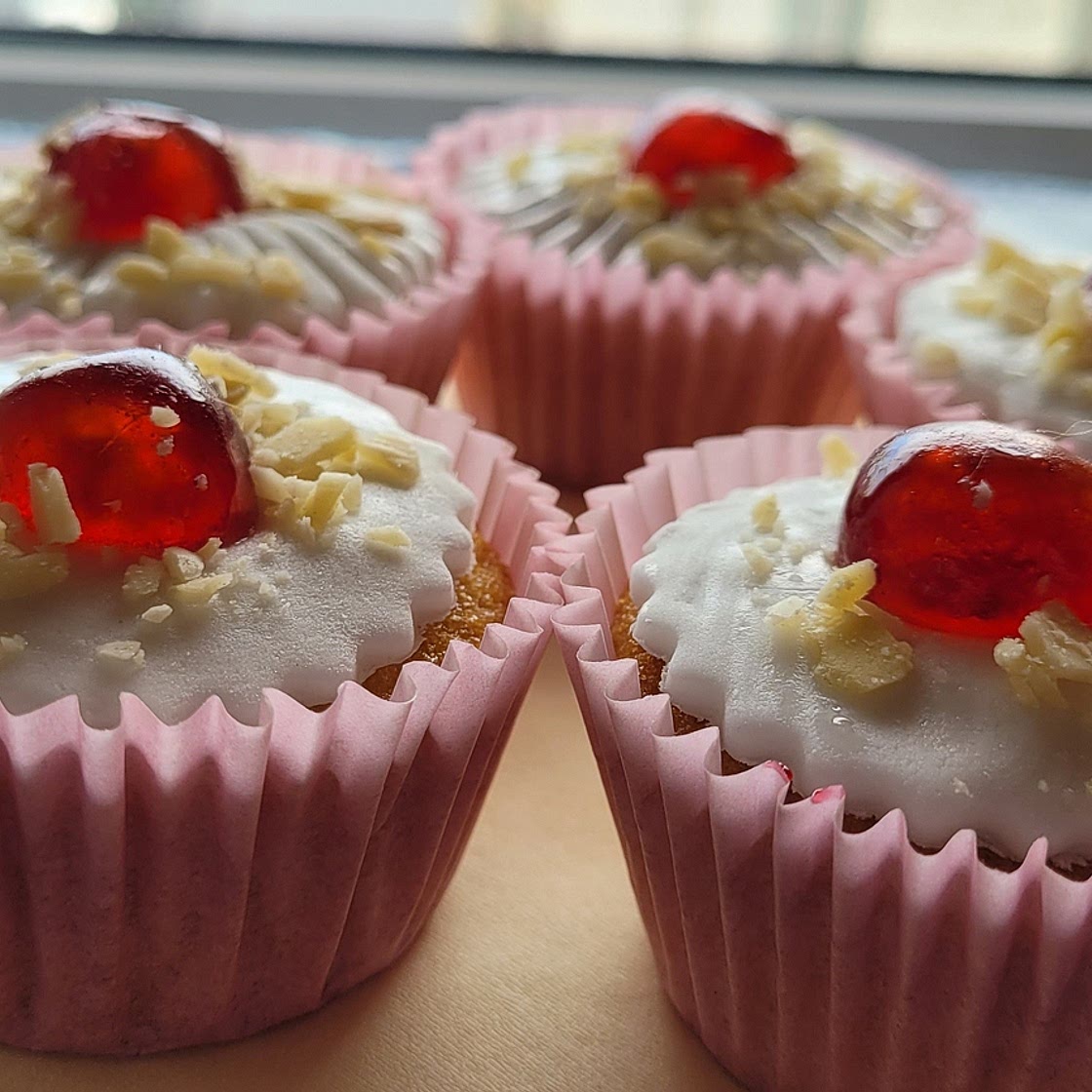 Cherry Bakewell Cupcakes