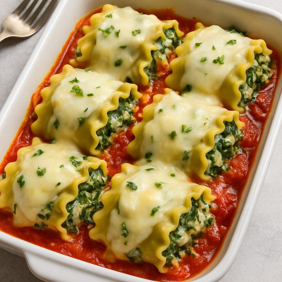 Spinach Lasagna Rolls