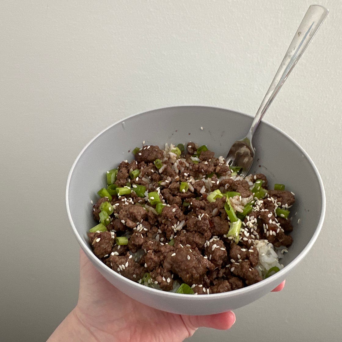 Korean Ground Beef and Rice Bowls