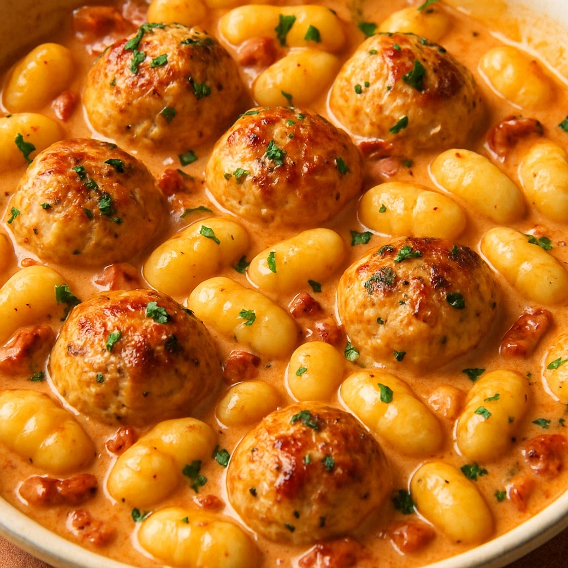 Marry Me Chicken Meatball Gnocchi