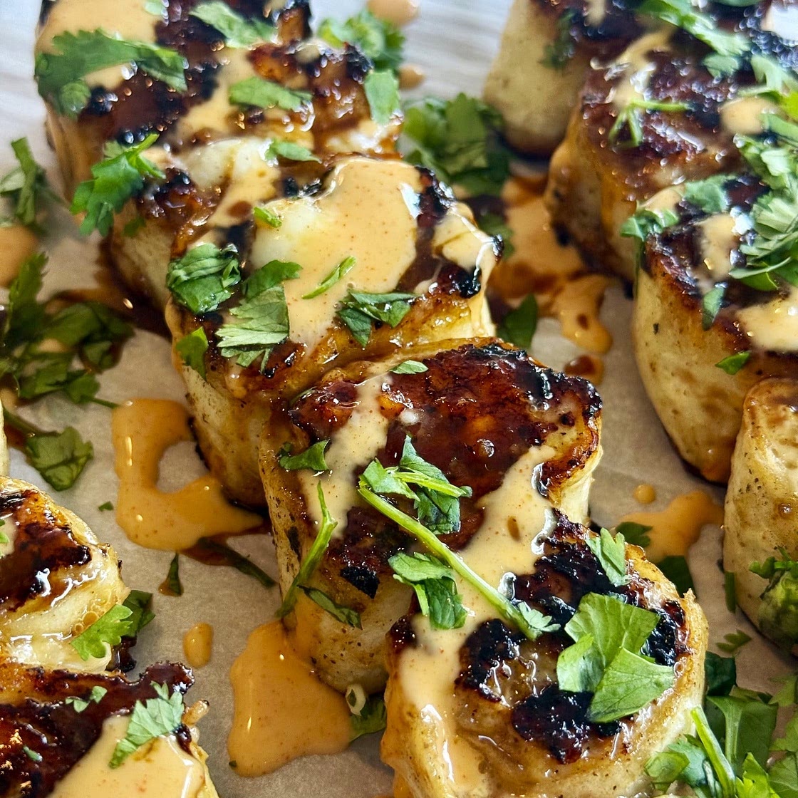 Blackstone Teriyaki Turkey Pinwheel Skewers