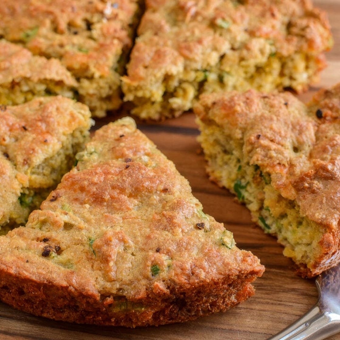 Gluten Free Cheddar Cheese Spring Onion Bread