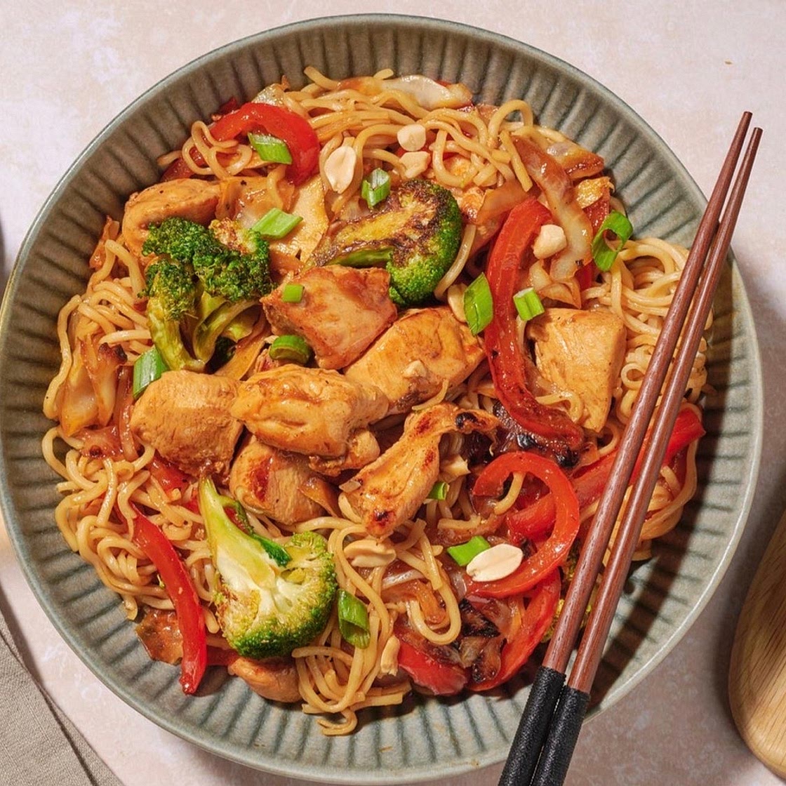 Ginger Chicken Yakisoba Inspired Noodles