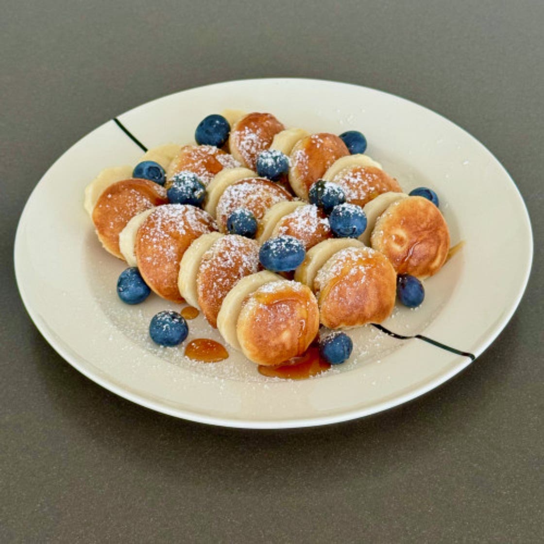 Dutch buckwheat poffertjes brunch