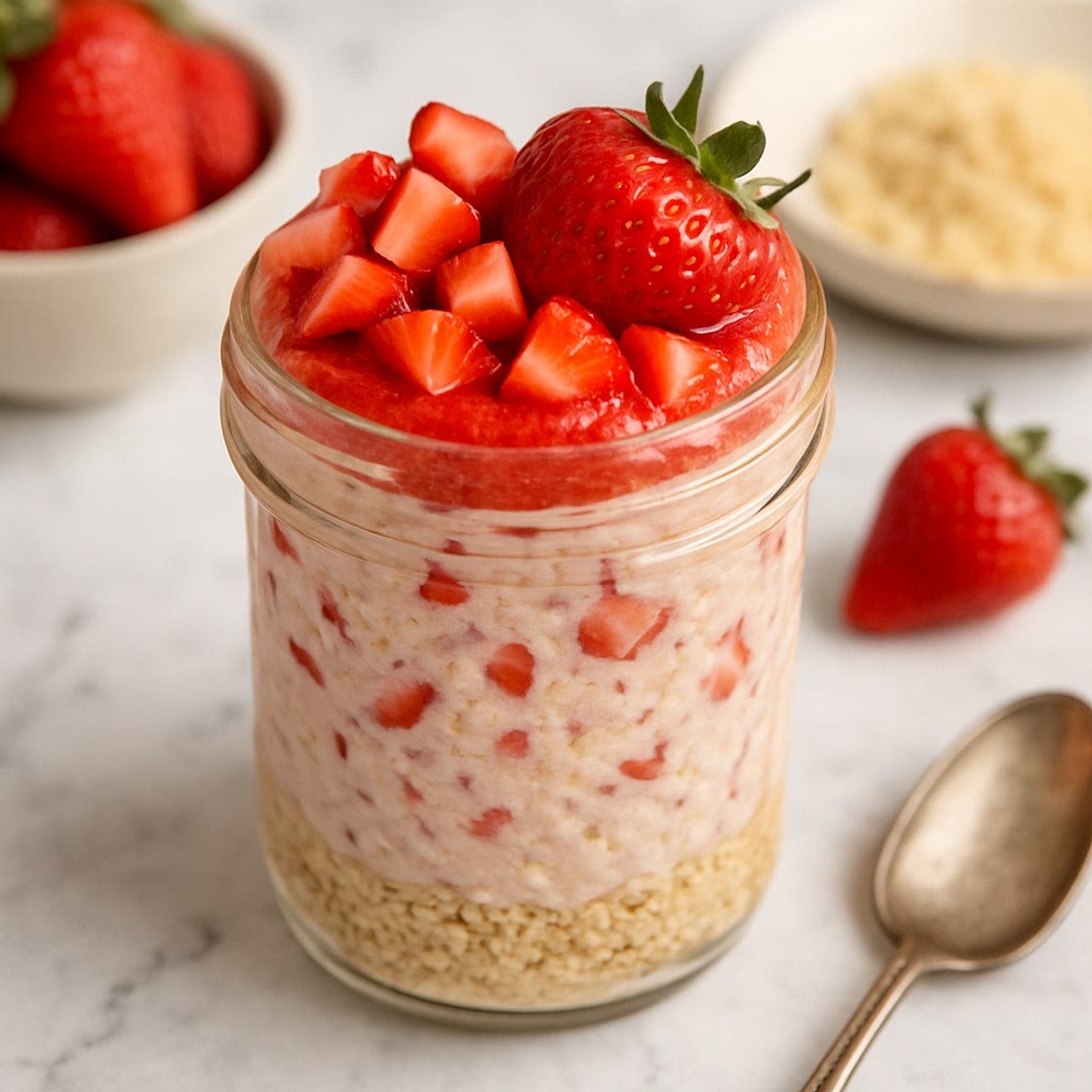 Strawberry Cheesecake Overnight Oats
