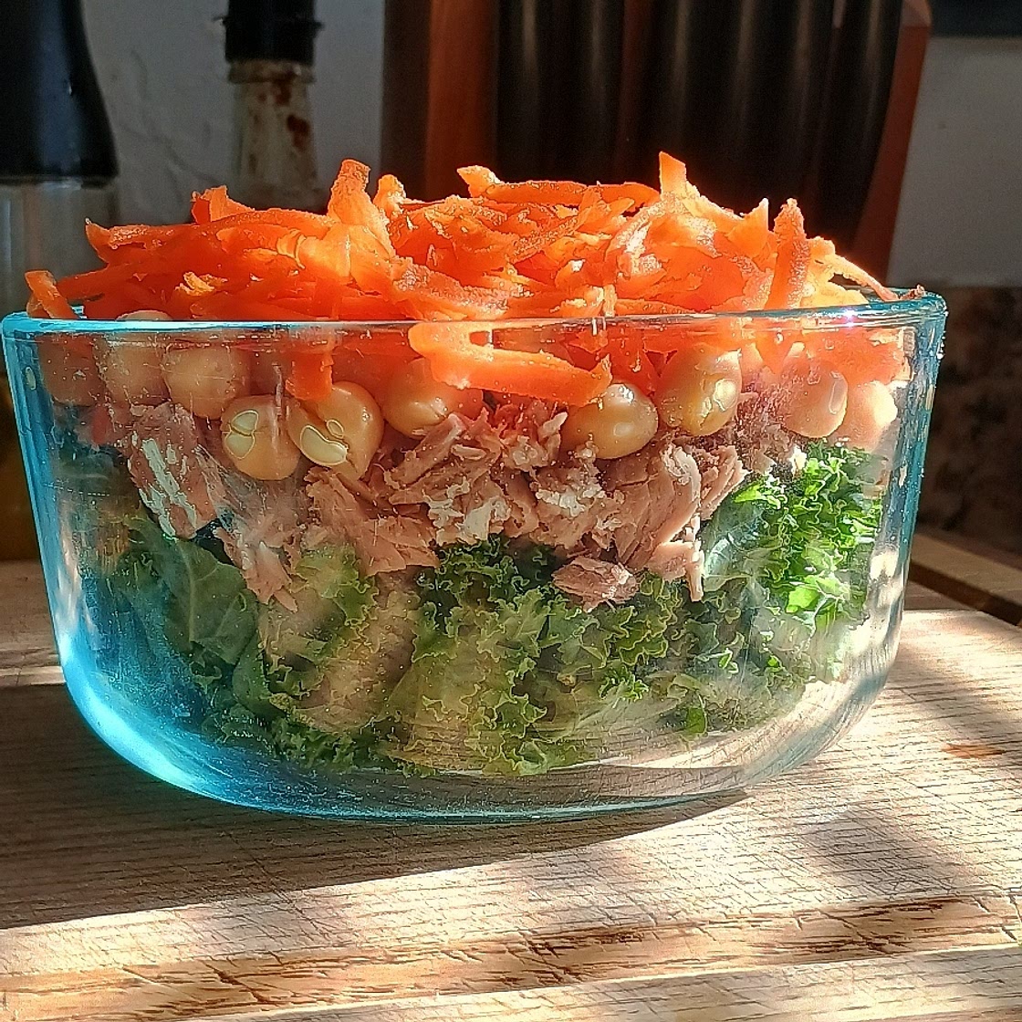 Mason Jar Power Salad with Chickpeas & Tuna