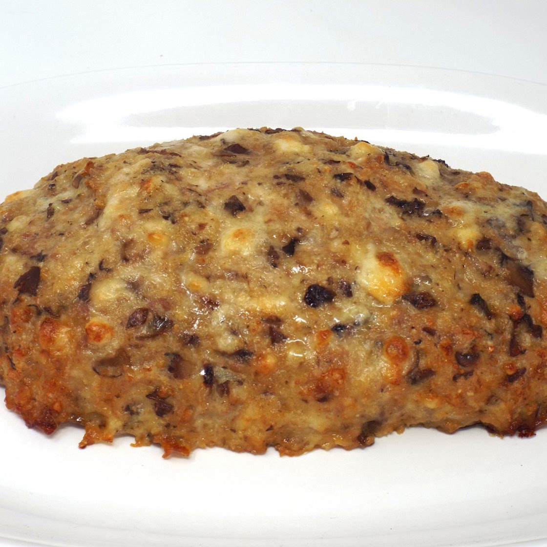 Chicken and Mushroom Meatloaf with Fontina Cheese