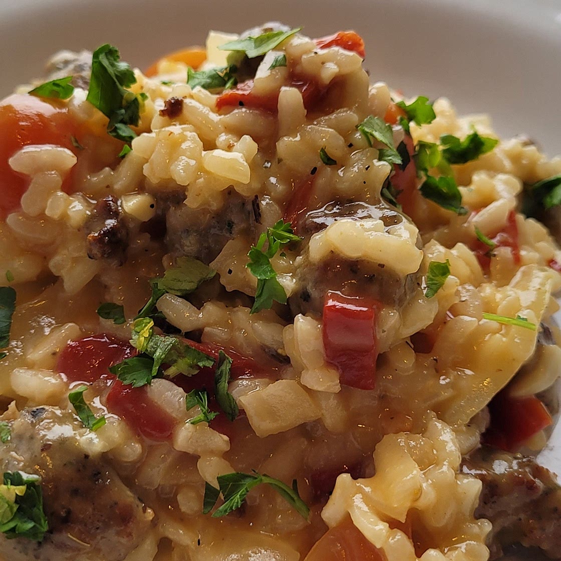 Herby Sausage Risotto