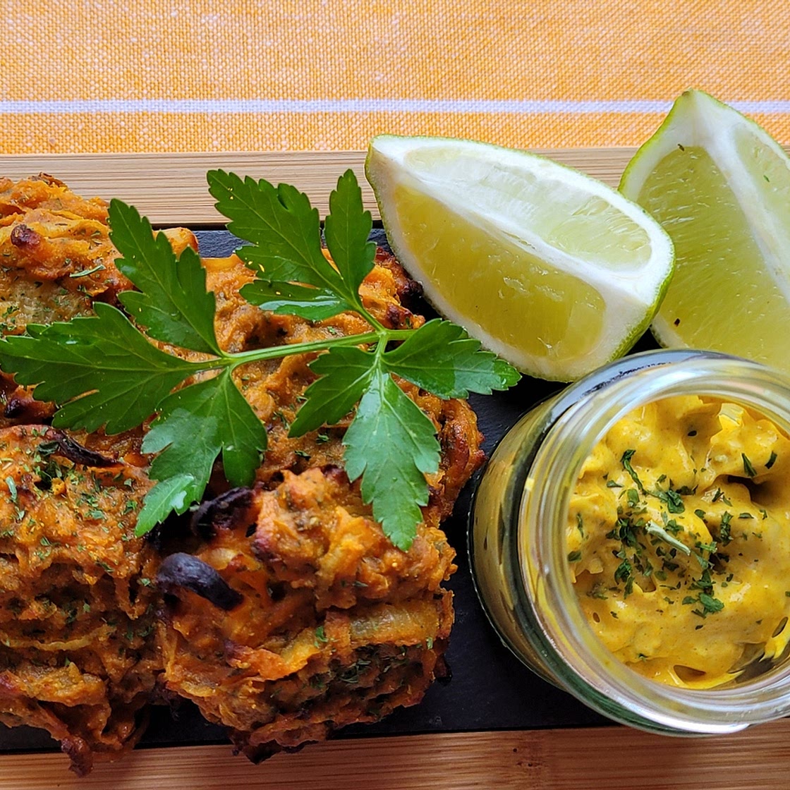 Mini Onion and Carrot Bhajis