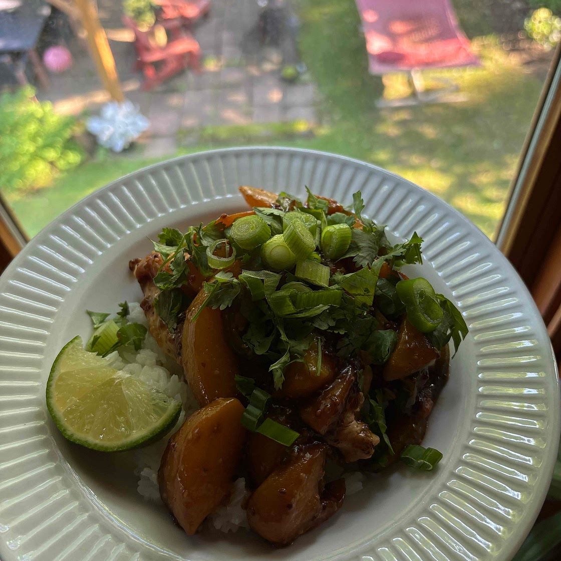 Peach & Jalapeño Glazed Chicken 
