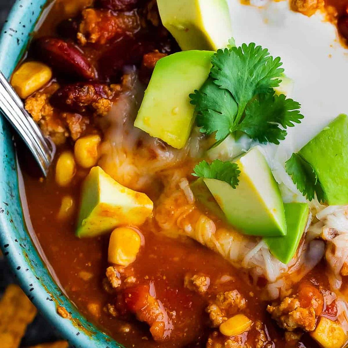 Smoky Slow Cooker Turkey Chili