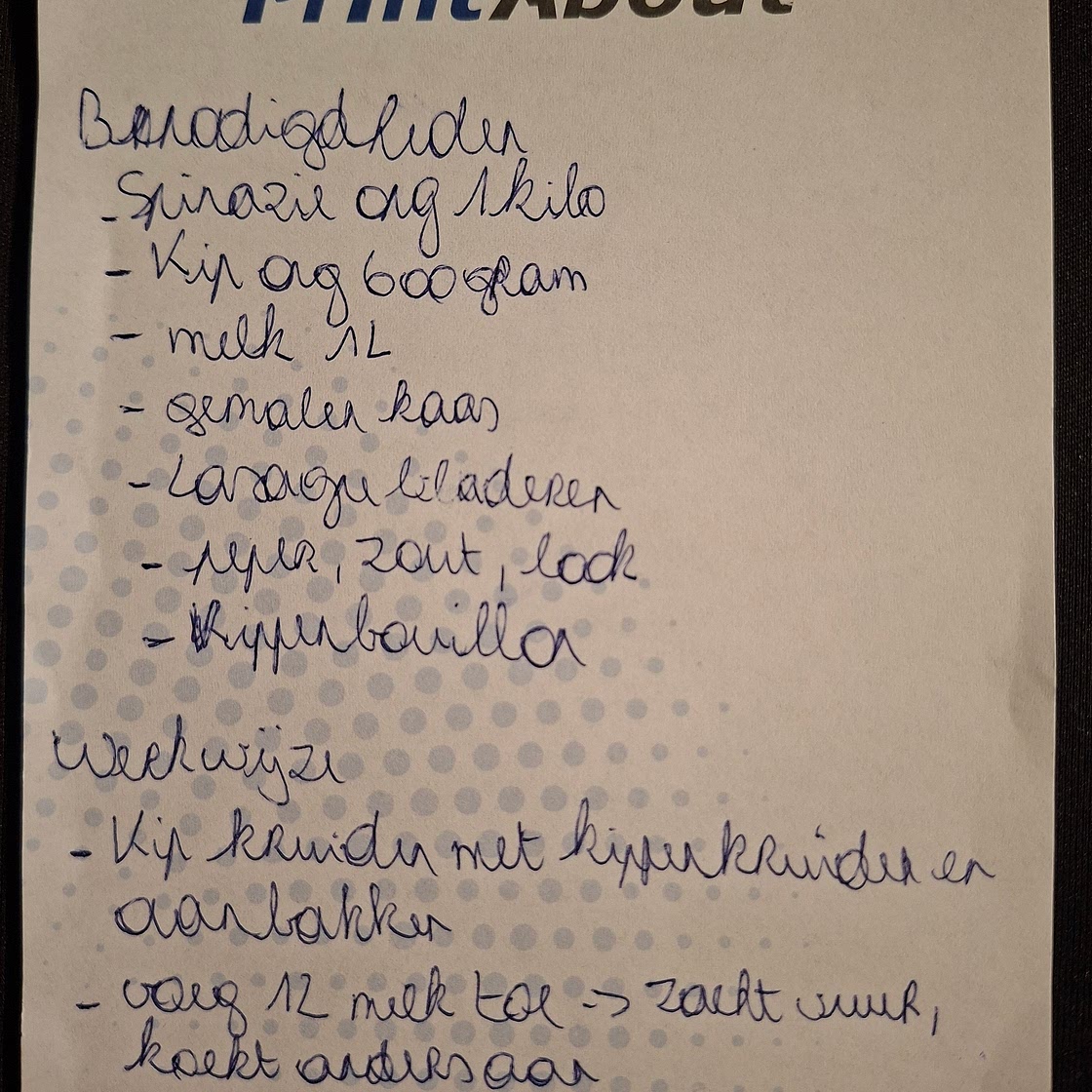 Lasagne spinasie kip