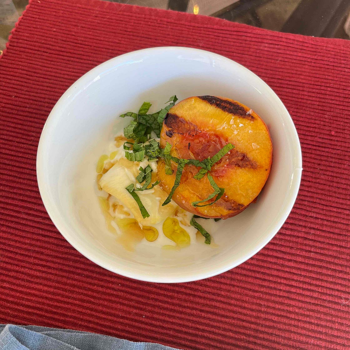 Grilled Peaches with Burrata