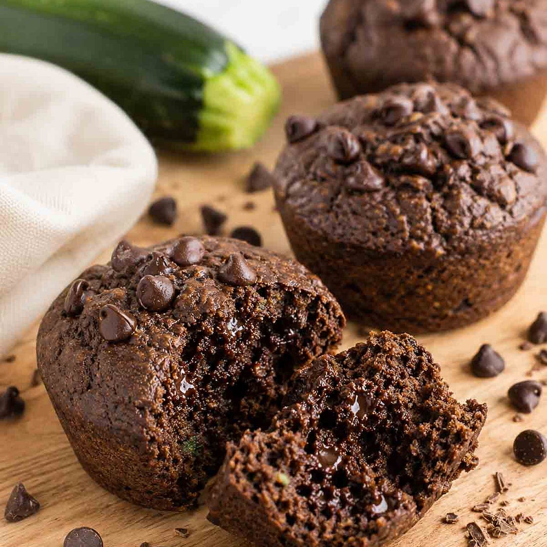 Chocolate Zucchini Muffins