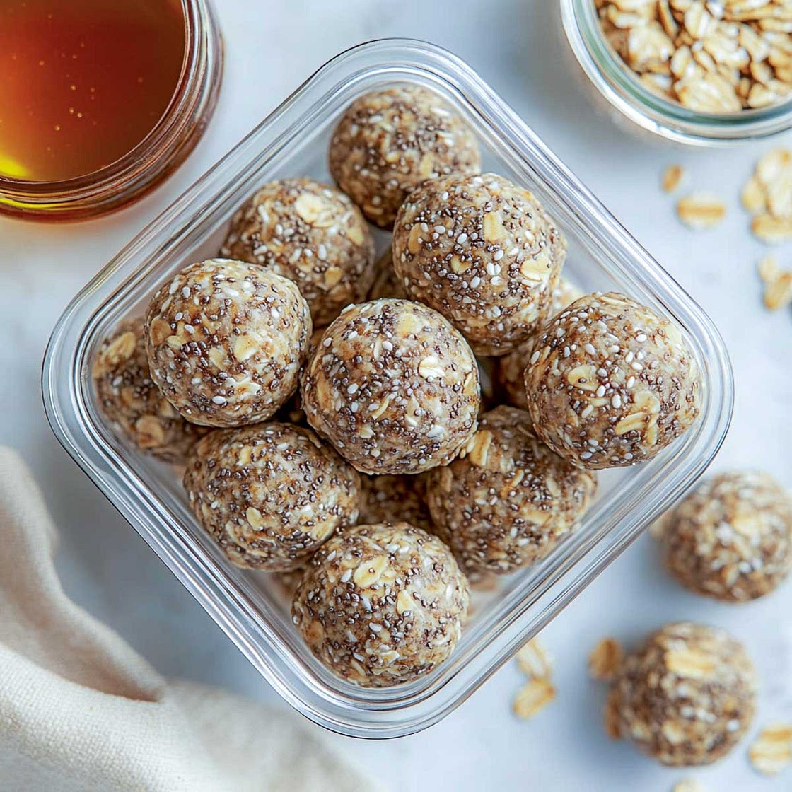 No Bake Chia and Flaxseed Energy Balls