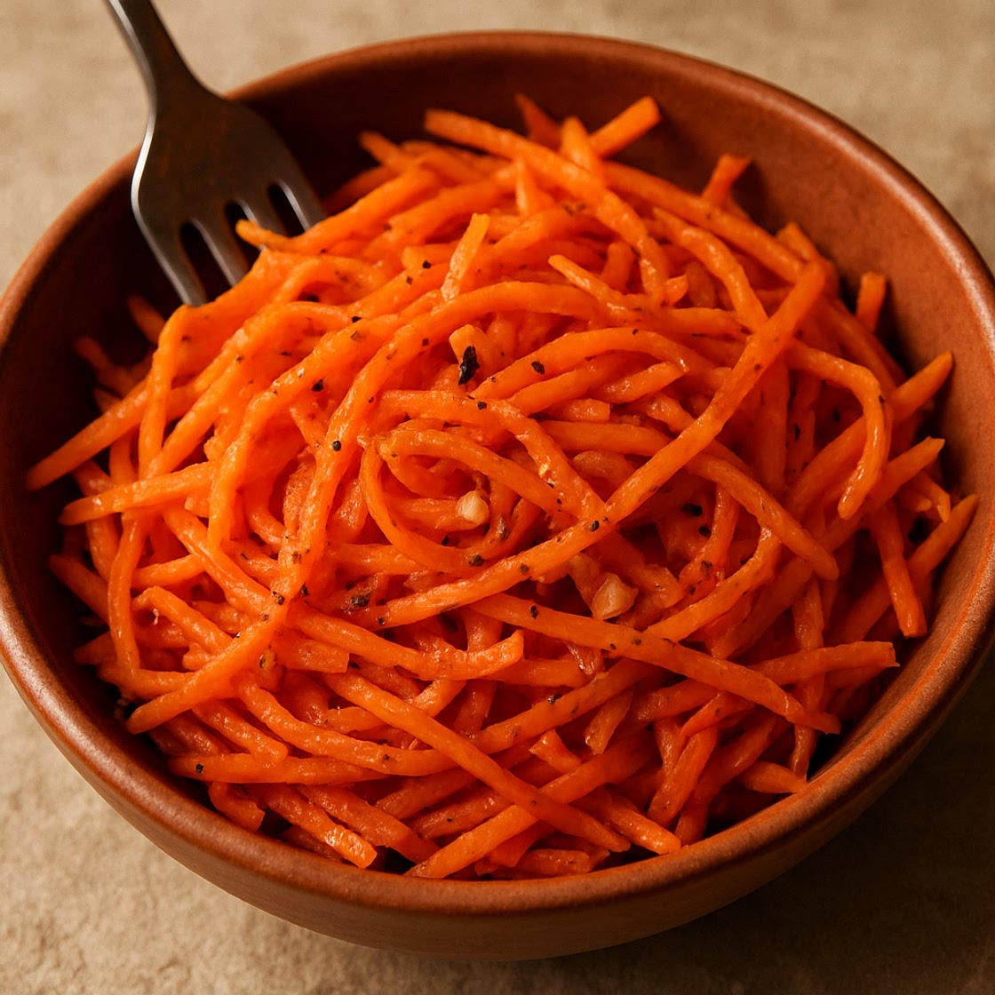 Spicy pickled carrot salad
