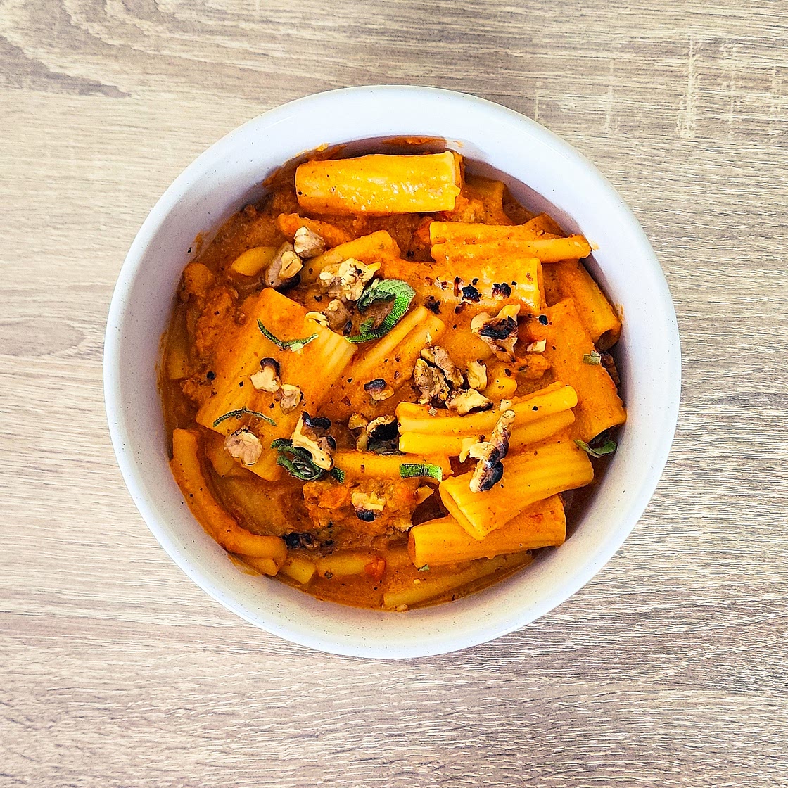 Rigatoni crémeux au chèvre
