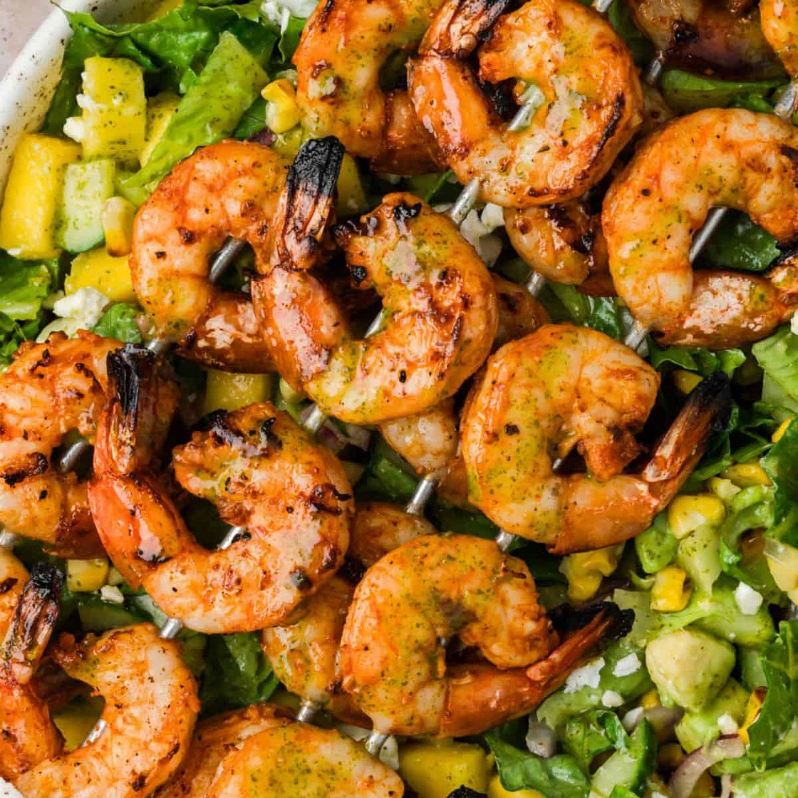 Grilled Shrimp Salad with Cilantro Lime Vinaigrette