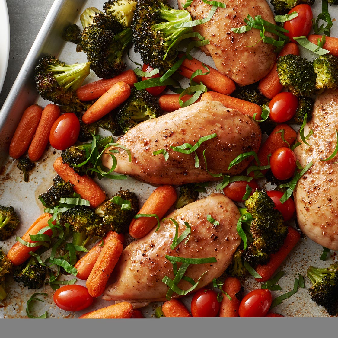 Sheet-Pan Balsamic-Honey Chicken and Vegetables