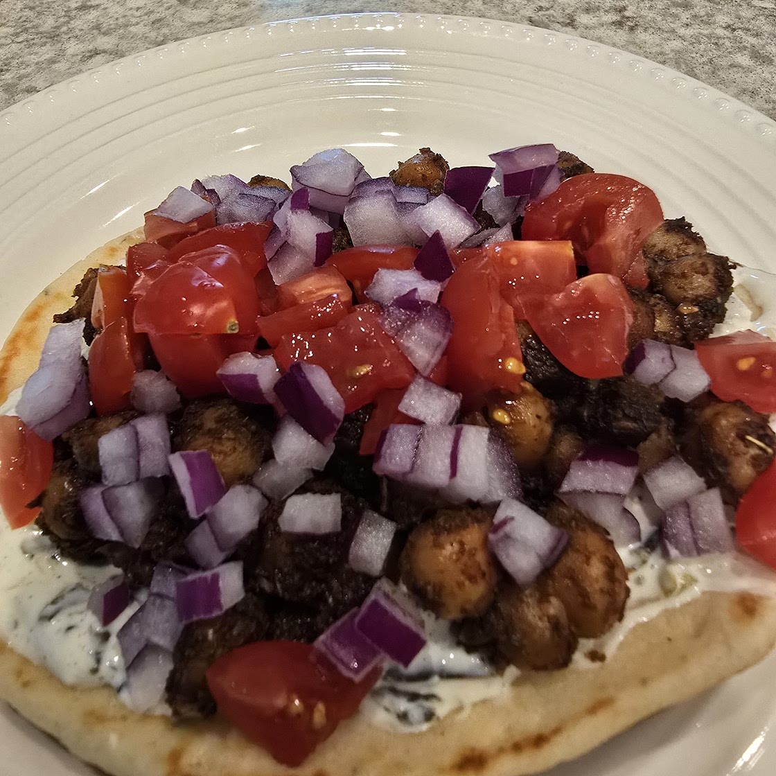 Vegetarian chickpea gyros
