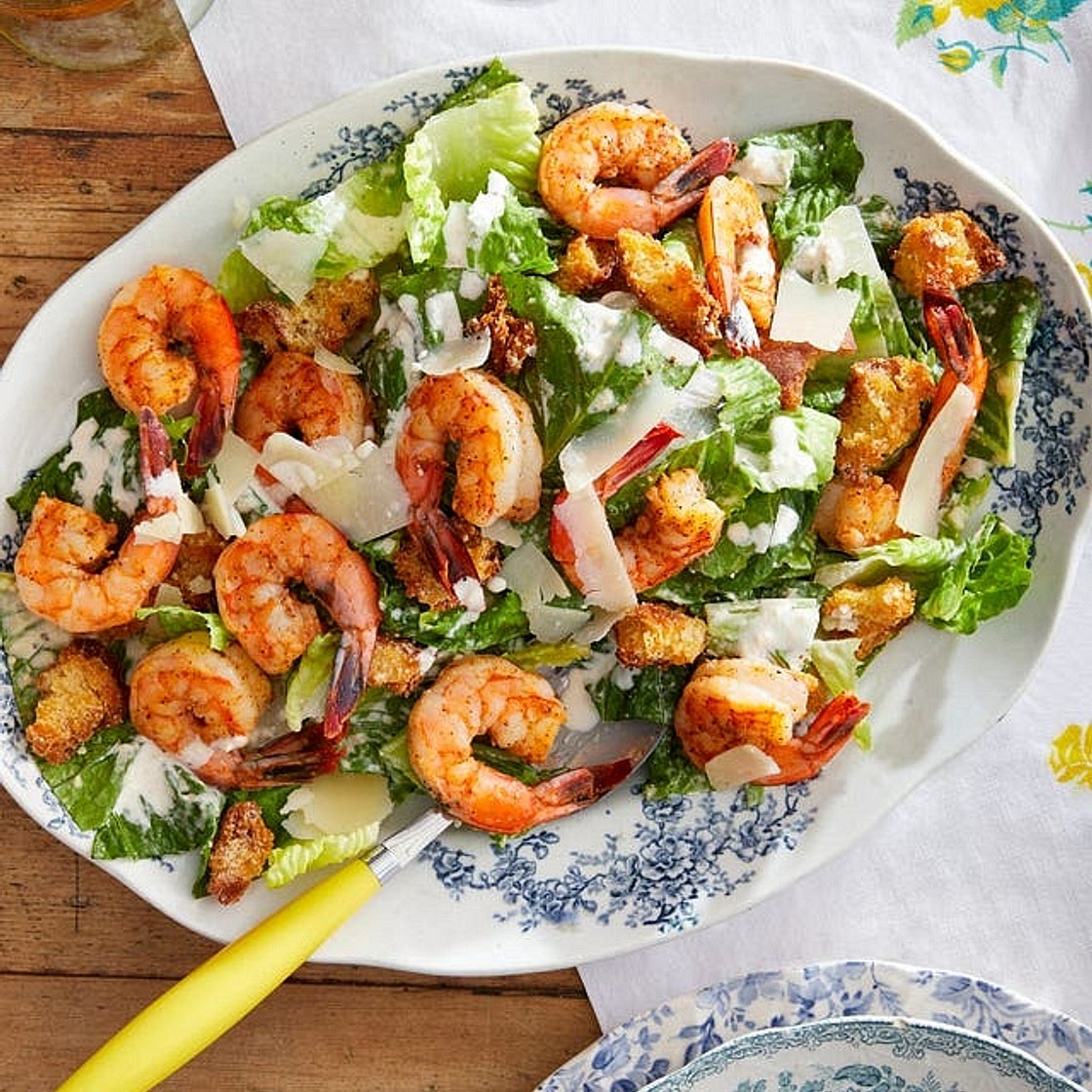 Italian Shrimp Caesar Salad