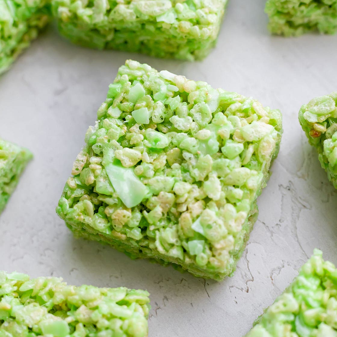 Pandan Coconut Rice Krispie Treats