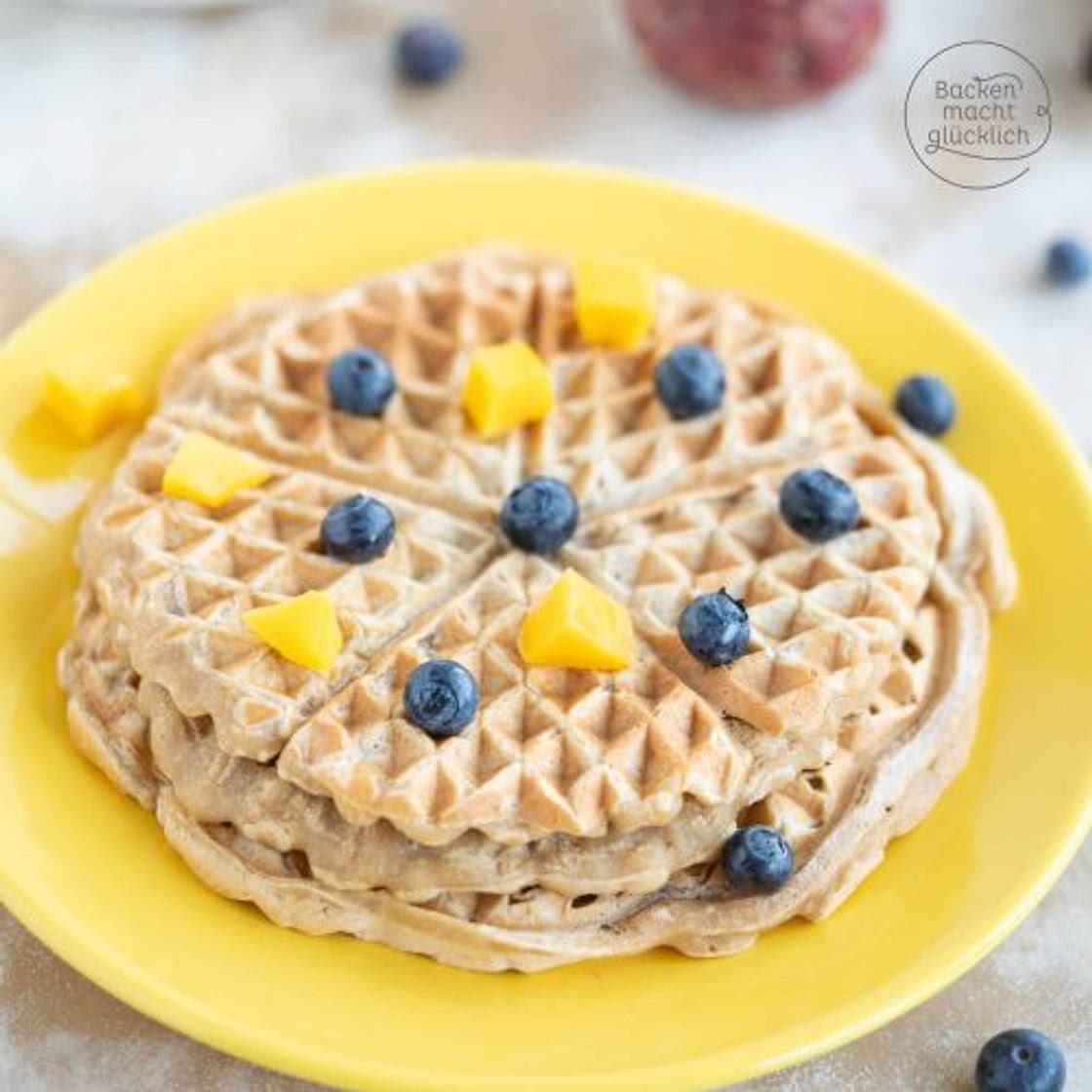 Vegane Waffeln ohne Zucker