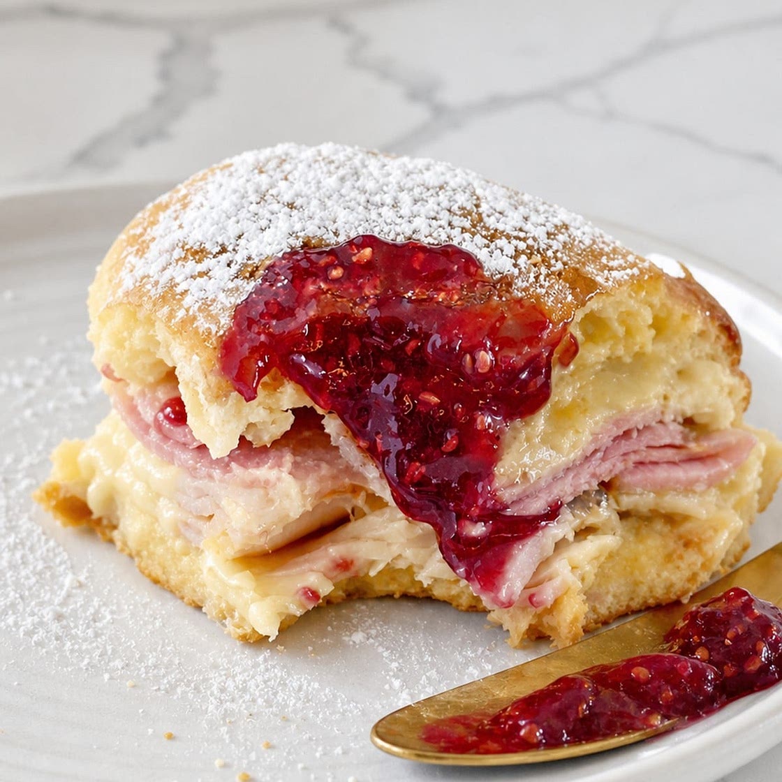 Easy Baked Monte Cristo Sliders with Hawaiian Rolls