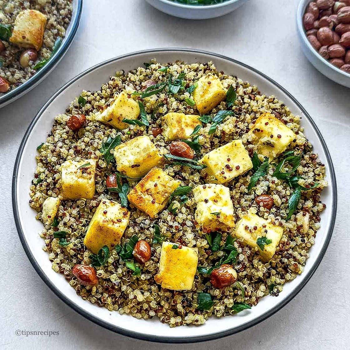 High-Protein Quinoa Cottage Cheese Bowl (Paneer Quinoa Recipe)