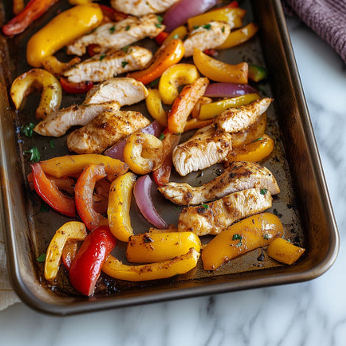Chicken Fajita Sheet Pan