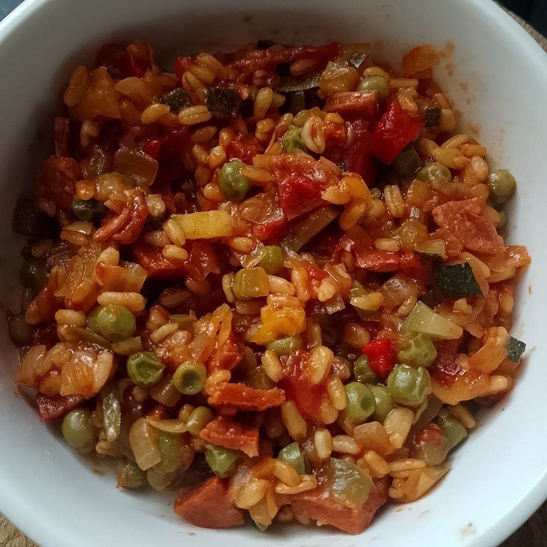 Ebly aux légumes et chorizo au Cookeo