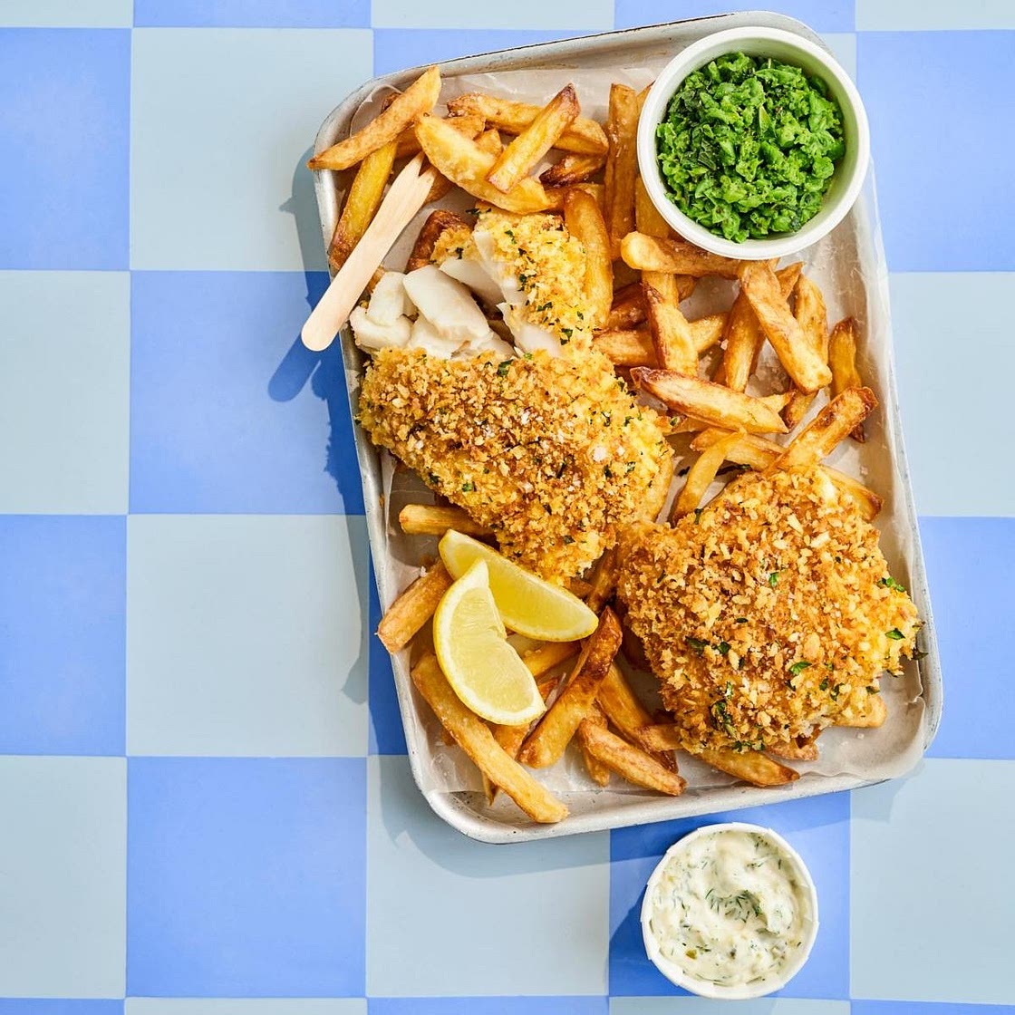 Air-fryer or oven-cooked fish & chips