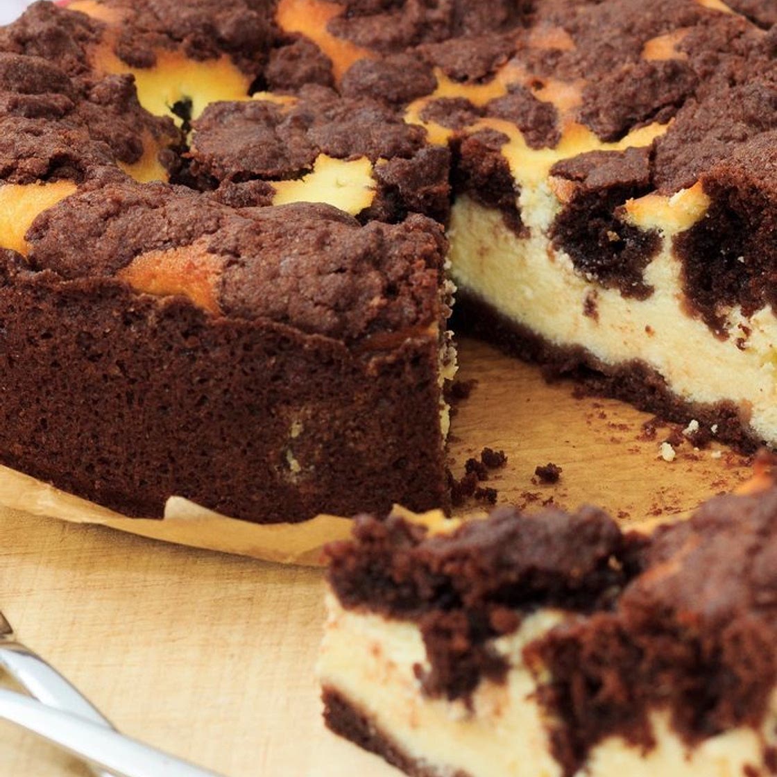 Tarta de queso y chocolate