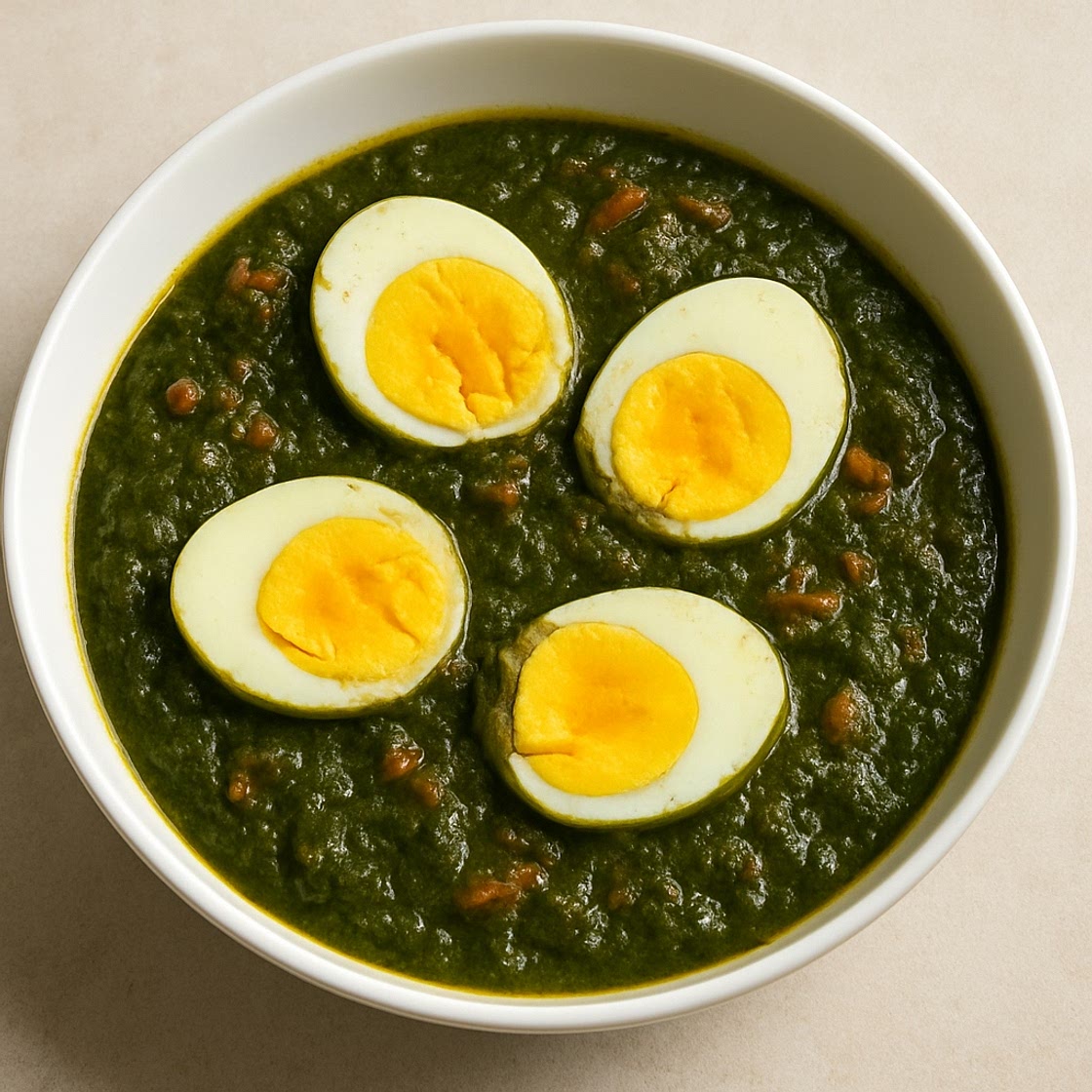 Palak Egg Curry (Healthier, No-Oil)