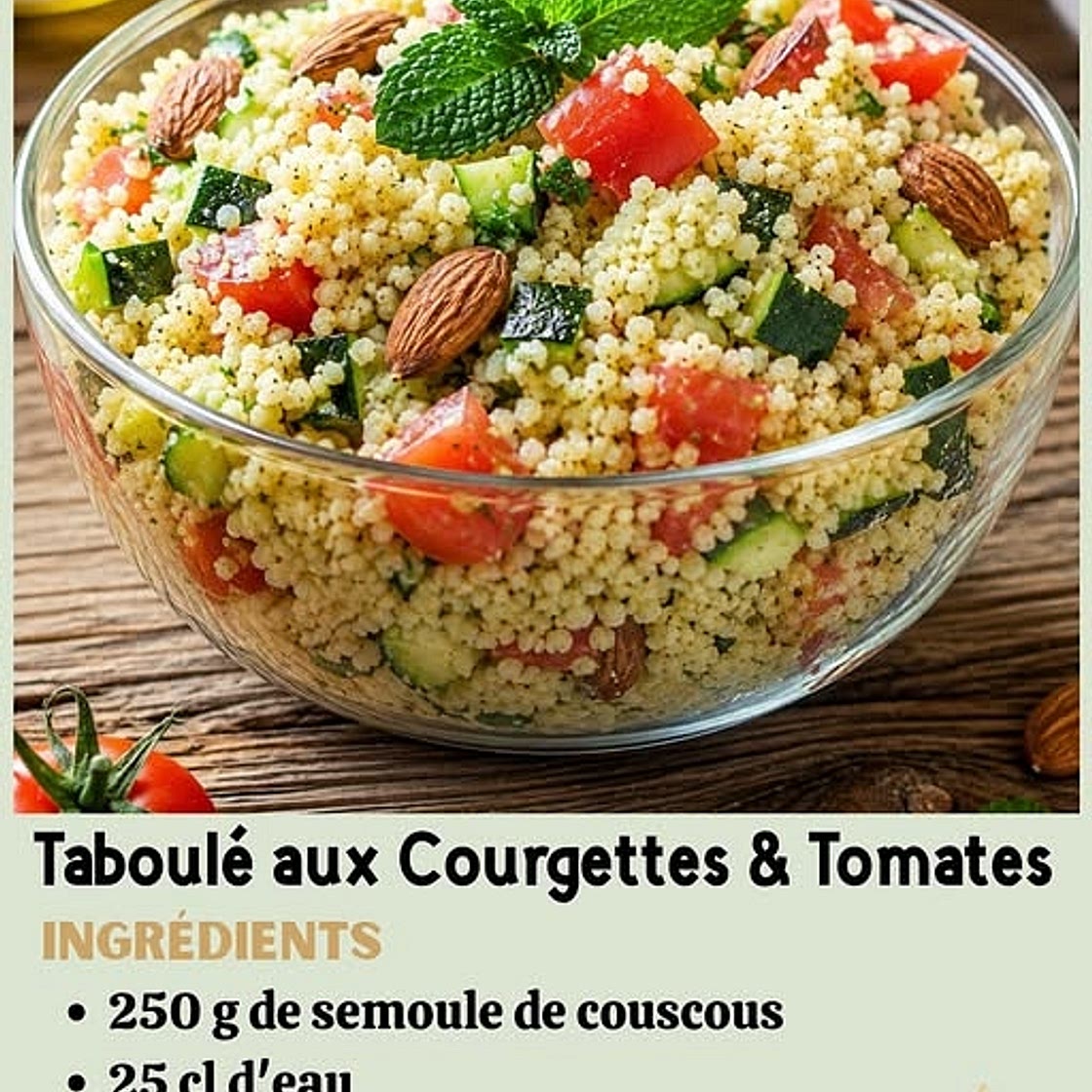 Taboulé aux Courgettes & Tomates