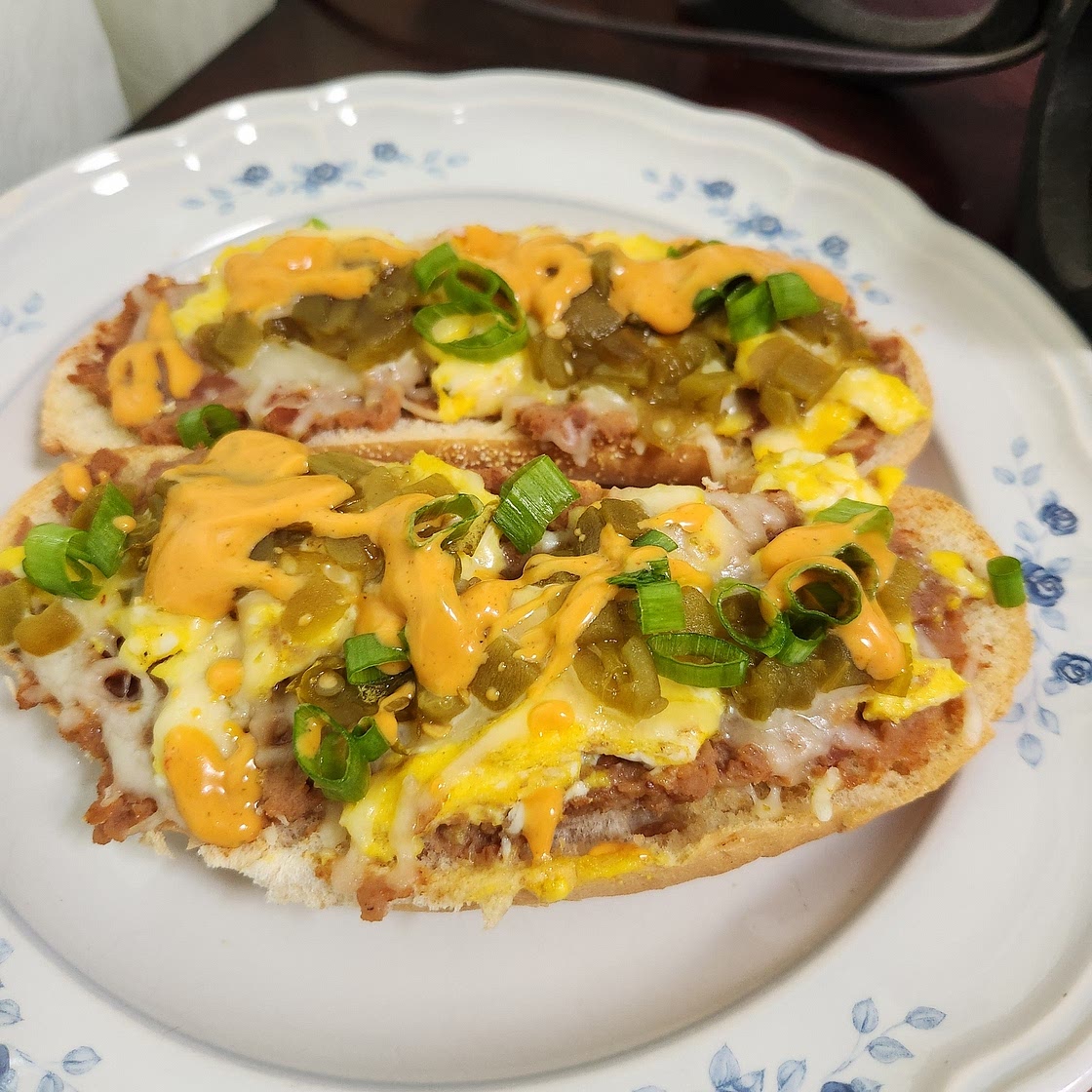 Egg and Green Chile Molletes