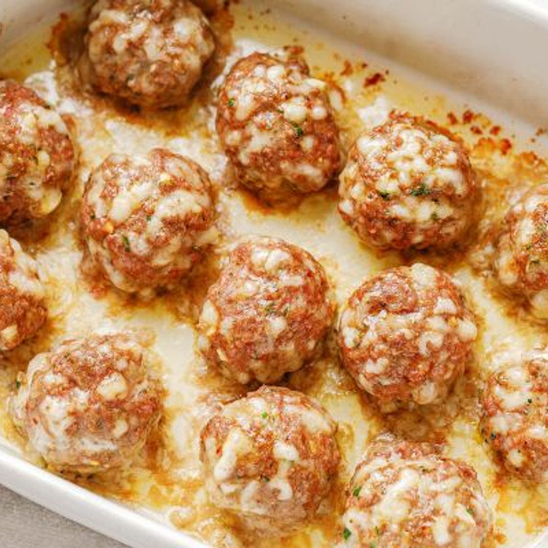 Meal Prep Garlic Butter Chicken Meatballs with Cauliflower Rice
