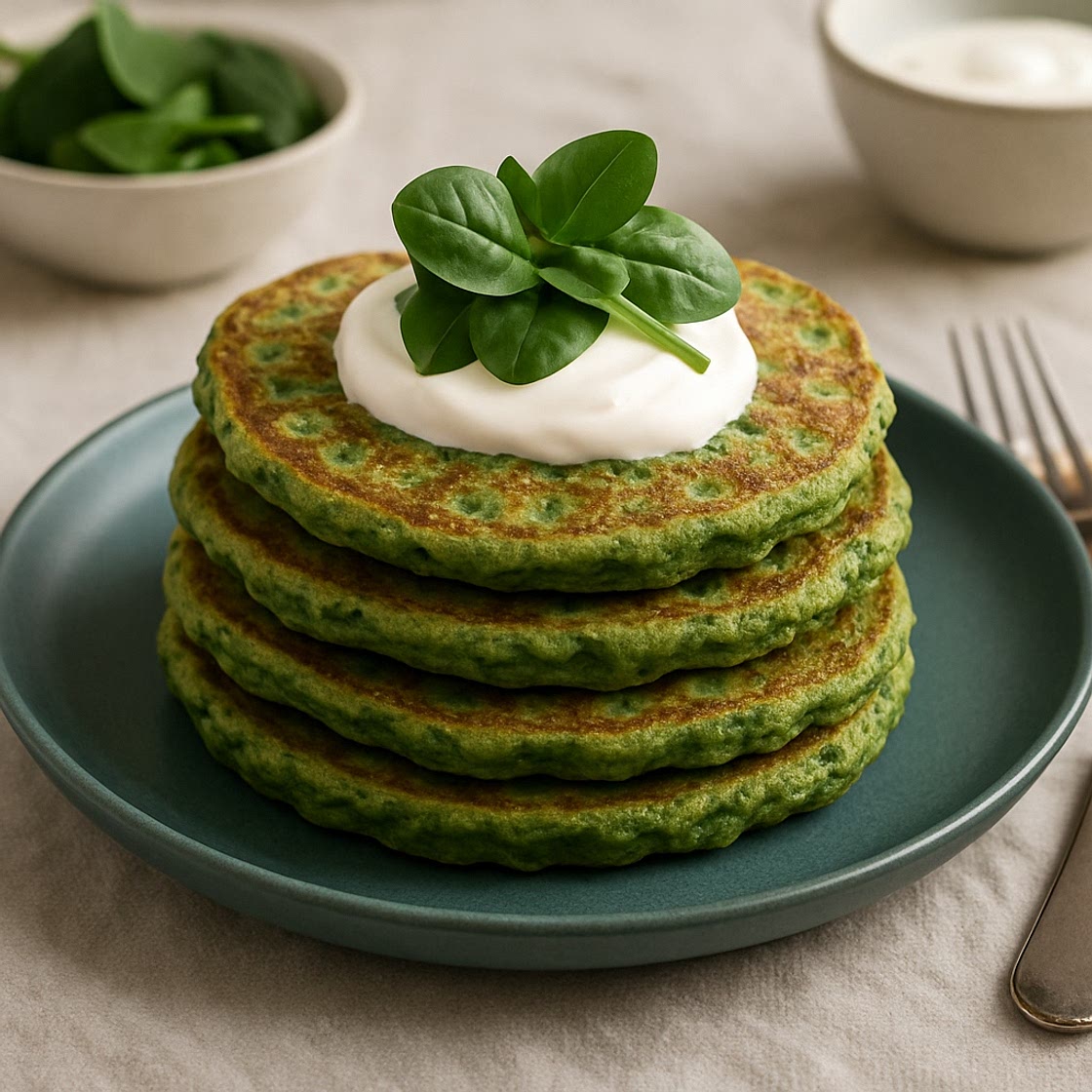 Savoury Spinach Pancakes