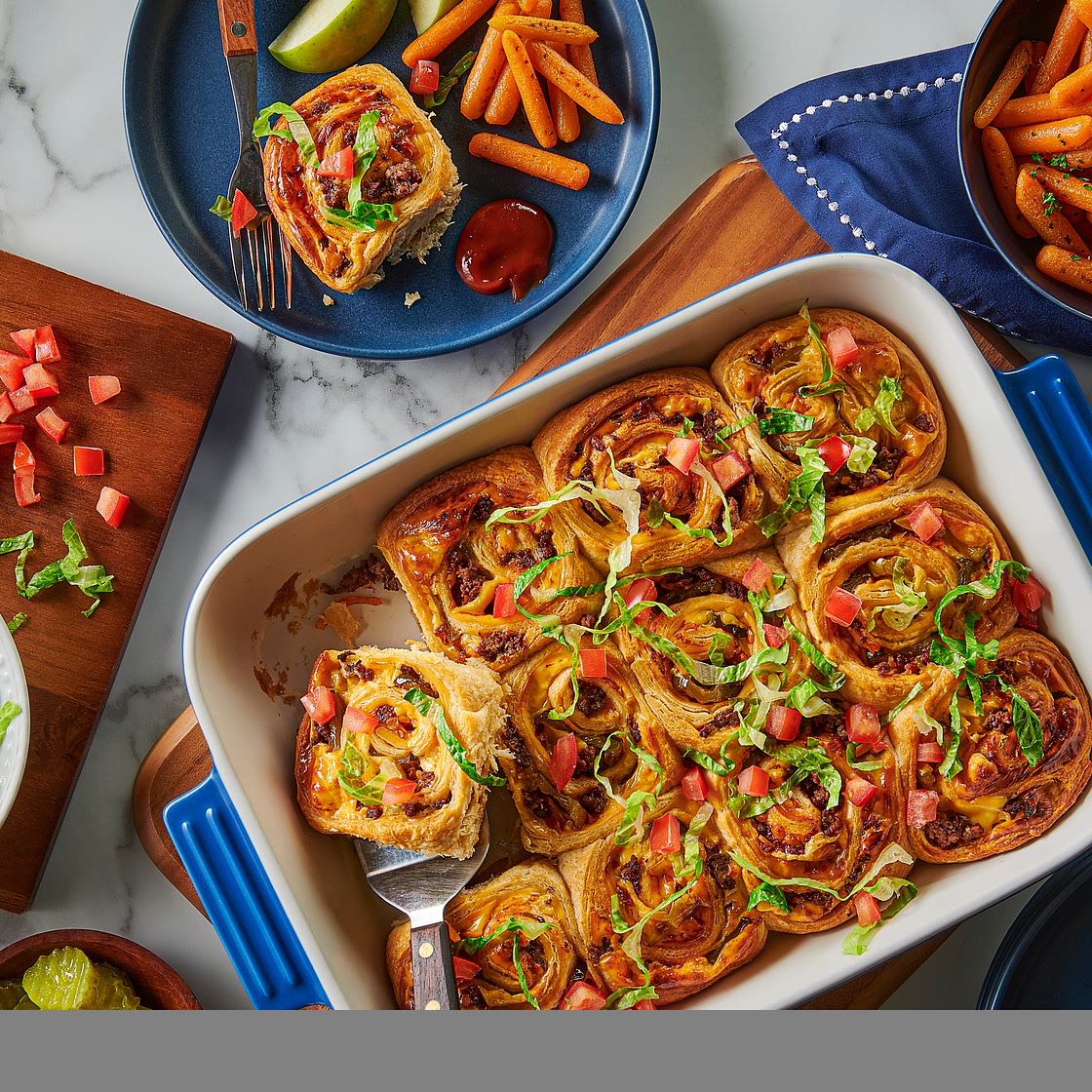 Cheeseburger Crescent Roll Bake