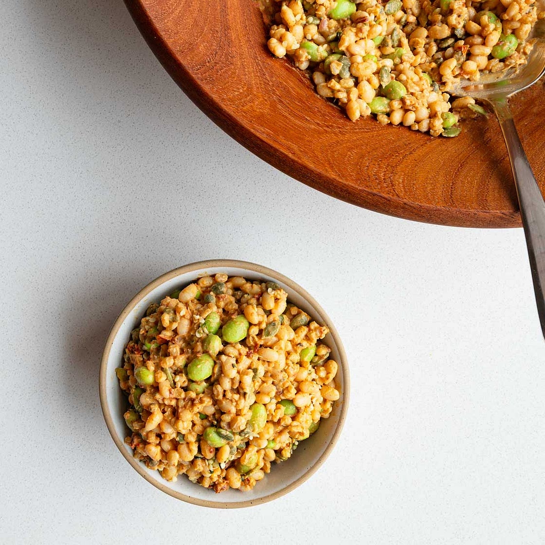 Creamy High-Protein Bean and Barley Salad
