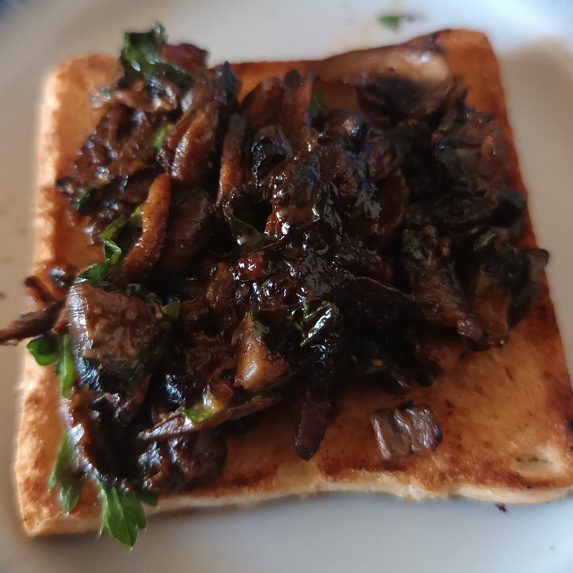 JP's Spicy Mushroom Toasts