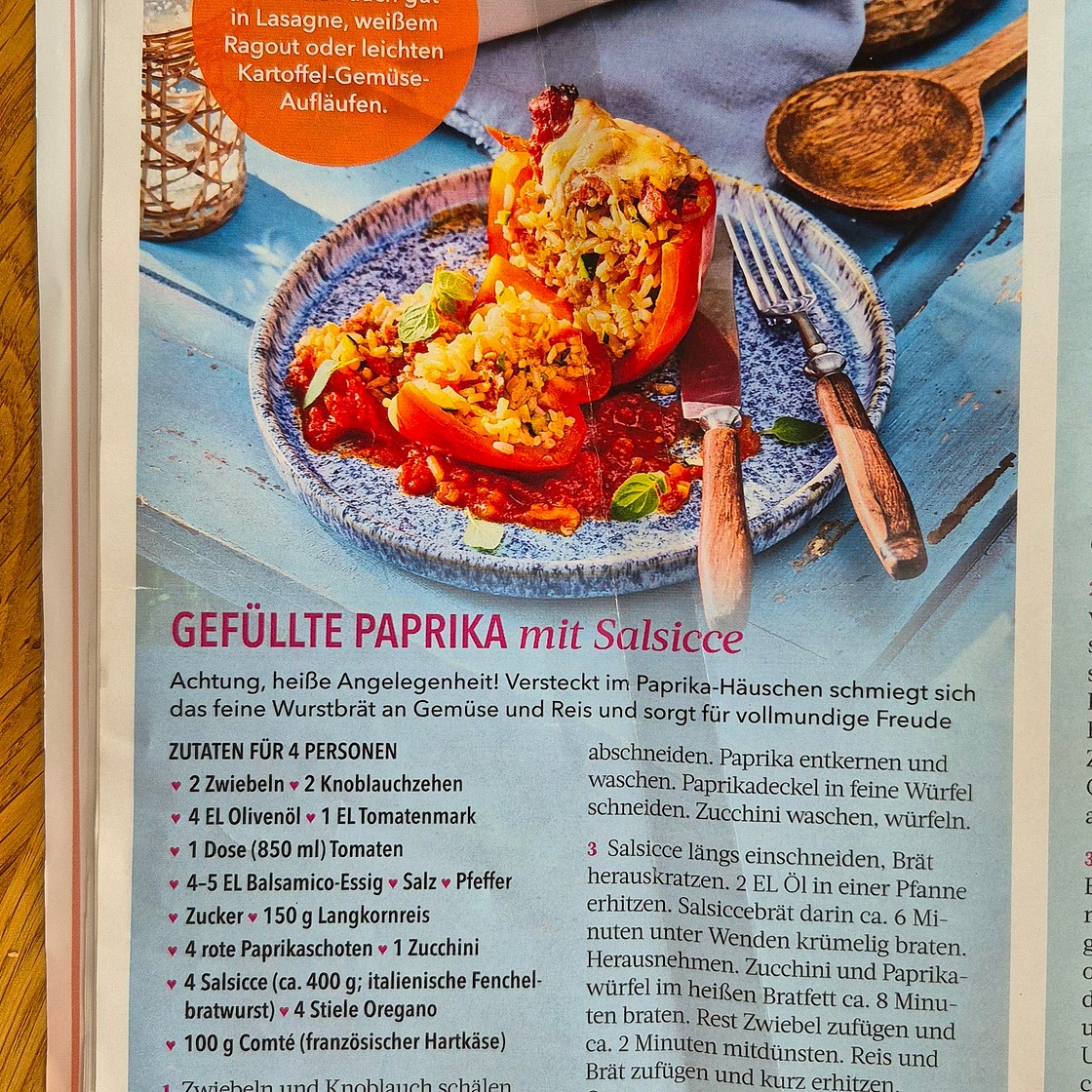 Gefüllte Paprika Chorizo