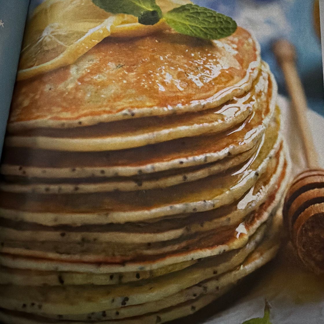 Lemon Poppy Seed Cottage Cheese Pancakes