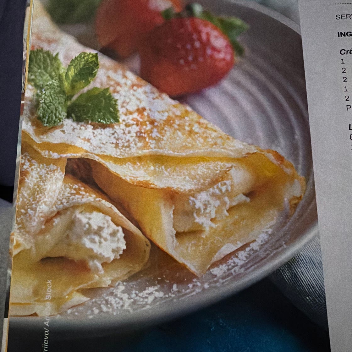 Homemade Lemon Ricotta Crêpes  Prep Time: 15 m
