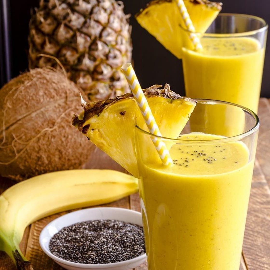 Batido de piña y coco
