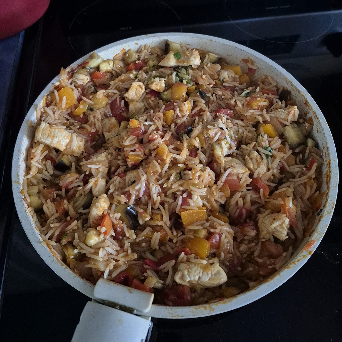 Jollof rice and chicken