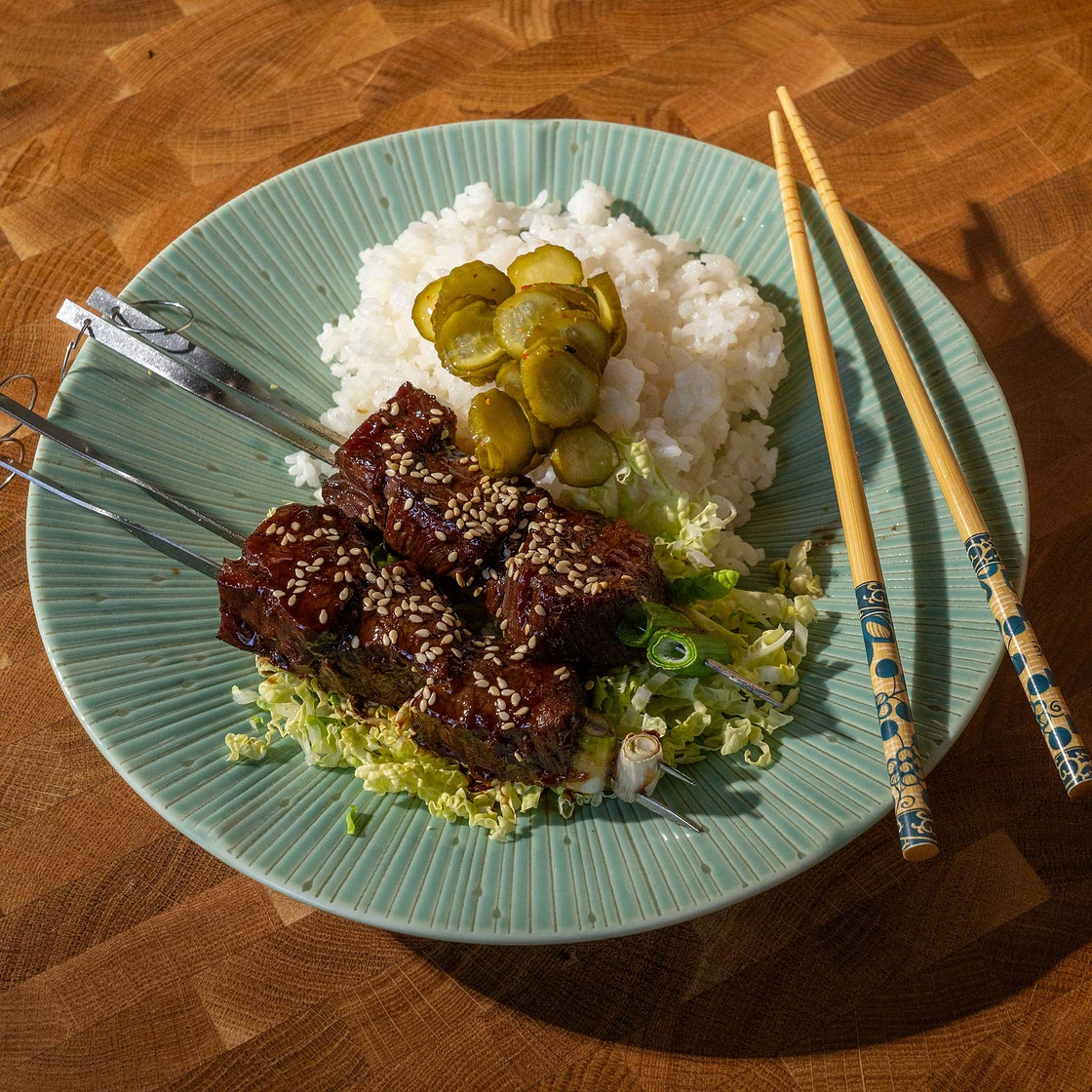 Beef Kushiyaki (Japanese Skewers)